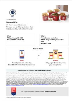 PTA Fundraiser at Panda Express